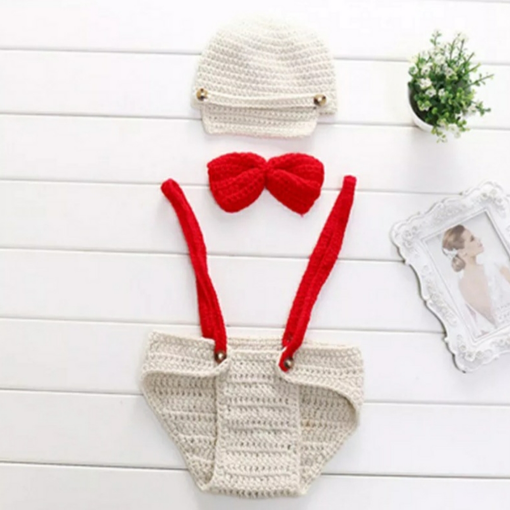 0-3m Newspaper boy Newborn Costume Outfit